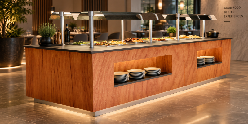 mesa buffet retangular